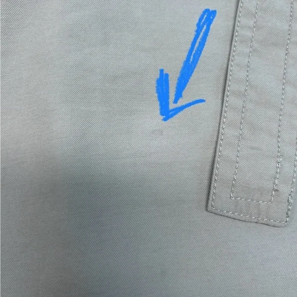 Ann Taylor Tan Khaki Cotton Sateen Pencil Skirt Button Detail & Belt Size 12 - Picture 9 of 13